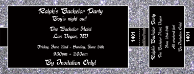 Silver Glitter Full Color Ticket