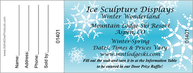 Snowfall Full Color Raffle Ticket