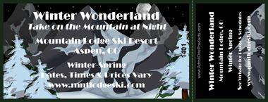 Snowy Night Full Color Ticket