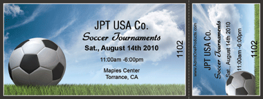 Soccer Field Full Color Ticket with Text