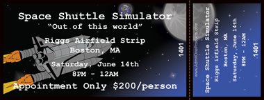 Space Shuttle Full Color Ticket