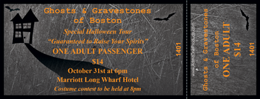 Spooky House Full Color Ticket with Text
