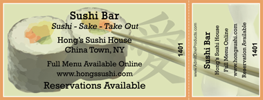 Sushi Full Color Ticket