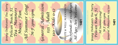 Tea Time Full Color Ticket