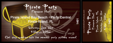 Treasure Chest Full Color Ticket