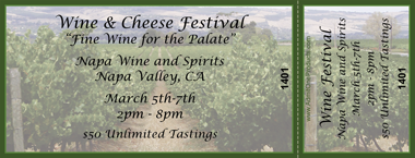 Wine Festival Vineyard Medium Souvenir Ticket
