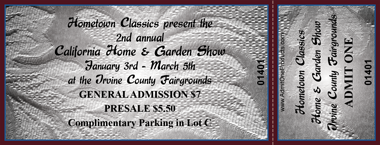 Vintage Lace Full Color Ticket