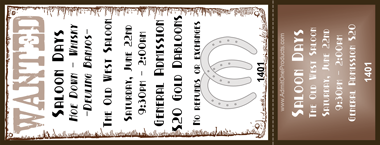 Wanted Sign Full Color Ticket
