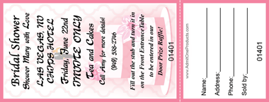 Wedding Cake Setting Full Color Raffle Ticket