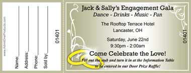 Wedding Rings Full Color Raffle Ticket