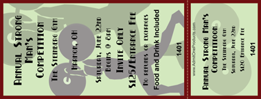 Weight Lifting Full Color Ticket