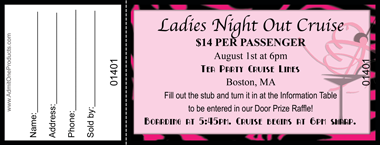 Wild Pink and Black Full Color Raffle Ticket