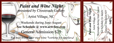 Wine and Art Full Color Ticket