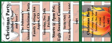 Winter Fireplace Full Color Ticket