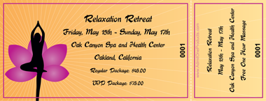 Yoga Full Color Ticket