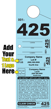 Standard HT-425 - 4 part Custom Hang Tag - Text / 1 Logo