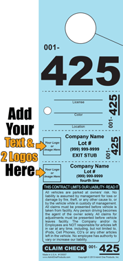 Standard HT-425 - 4 part Custom Hang Tag - Text / 2 Logos