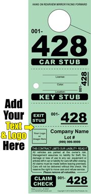 Stub ID HT-428 - 4 part Custom Hang Tag - Logo and Text