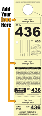 Vehicle Front HT-436 - 4 part Custom Hang Tag - Logo Only