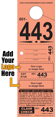 Diamond HT-443 - Jumbo Number 4 part Custom Hang Tag - Logo Only
