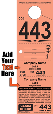 Diamond HT-443 - Jumbo Number 4 part Custom Hang Tag - Text Only
