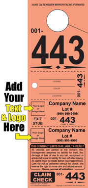 Diamond HT-443 - Jumbo Number 4 part Custom Hang Tag - Logo/Text