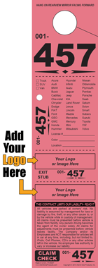 Diamond HT-457 - Vehicle List 4 part Custom Hang Tag - Logo Only