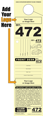 Hotel HT-472 - 4 part Custom Hang Tag - Logo Only