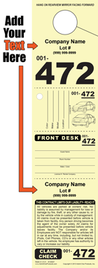 Hotel HT-472 - 4 part Custom Hang Tag - Text Only