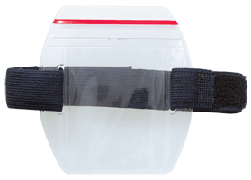 2-3/8&quot; x 3-3/8&quot; Vertical Color Zipper Arm Band Badge Holders