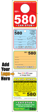 Color Stub 580 - 5 Part Custom Hang Tag - Logo Only