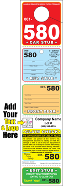 Color Stub 580 - 5 Part Custom Hang Tag - Logo and Text