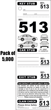 5 Part Valet 5,000 Ticket Special
