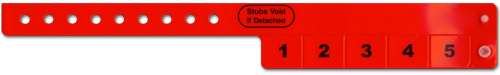 5 Stub Vinyl Wristband