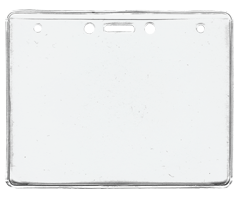 Economy Horizontal 4&quot; x 3&quot; Badge Holder Slot &amp; Chain Holes