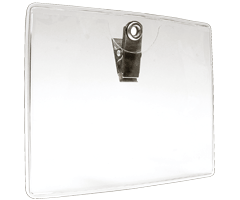 Premium Horizontal 4&quot; x 3&quot; Badge Holder Clip-on