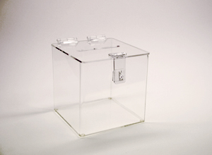 6&quot; x 6&quot; x 6&quot; Acrylic Ballot Box