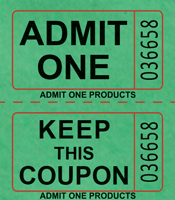 Admit One - Double Roll Tickets