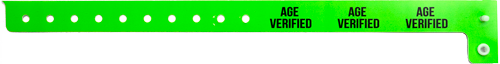 Age Verified Plastic Wristbands