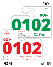 Auto Service Dispatch Control Tags - 4 Digits AST-102