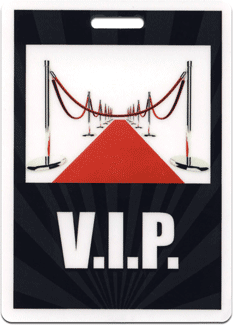 VIP Ropes & Red Carpet Badge (BLACK) from Admit One Products - Event Ticket  Printing, Wristbands, Badges, and More