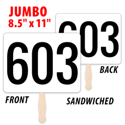 Jumbo Bid Paddle - 2-sided