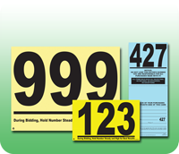 Stock Auction Bid Cards