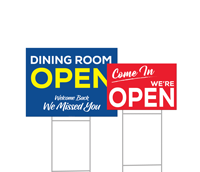 Yard Signs with Wire Stakes