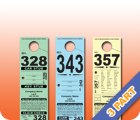 3 Part Custom Valet Hang Tags
