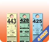 4 Part Custom Valet Hang Tags