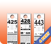 Stock 4 Part Valet Hang Tags