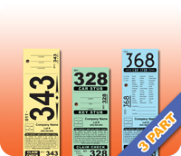 3 Part Valet Parking Tickets
