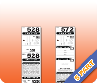 Stock 5 Part Valet Tickets