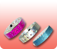 Glitter, Metallic, & Sparkle Wristbands